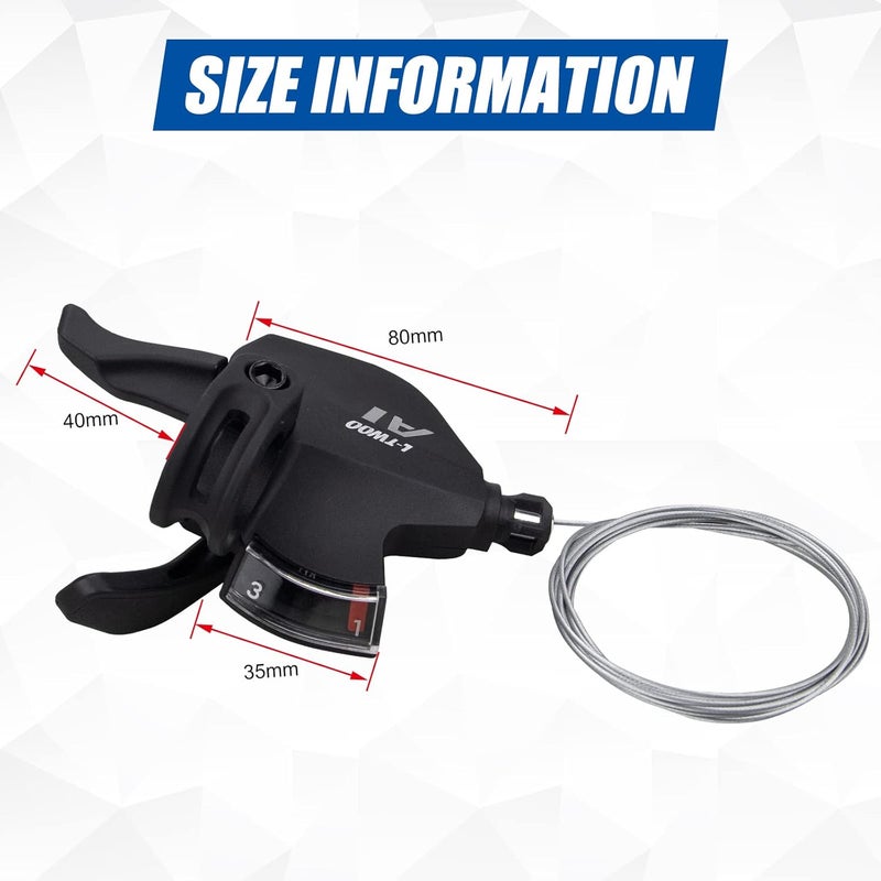 WEEROCK Bike Shifter Lever 21 Speeds 3x7 Thumb Gear Shift Lever for Mountain Bicycle - Image 2